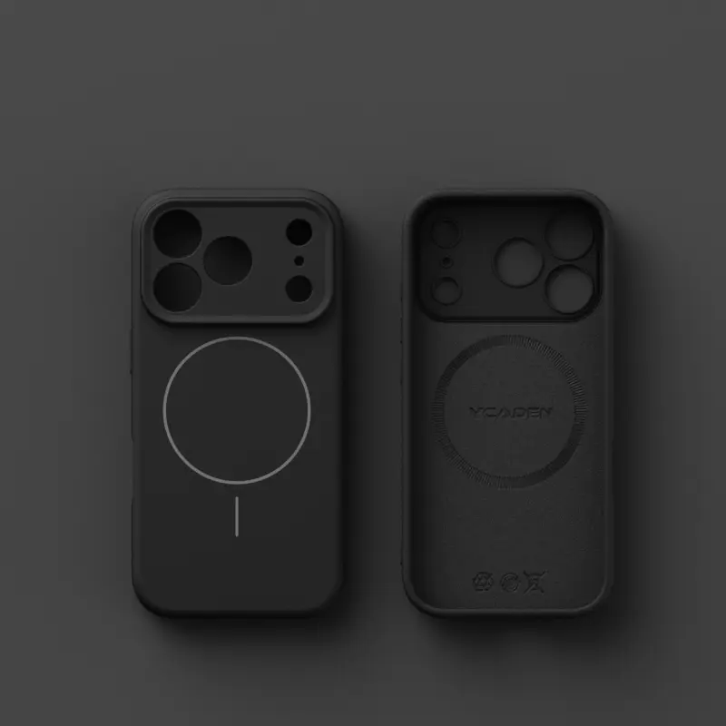 Premium Liquid Silicone Cellphone Casing for iPhone 11-17 Pro/Max/Plus - Minimalist Matte, MagSafe Compatible, Wireless Charging Ready, Shockproof, Flexible, Durable Handheld Devices Accessory