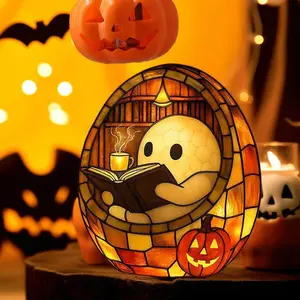 3D Physical Ghost Bubble Bath Lamp, Halloween Ghost Night Light, Cute LED Lamp for Bathroom Decor, Ghost-Themed Bathtub Accent Lamp for Halloween Party or Gift Ghost Themed Bubble Bath Lamp