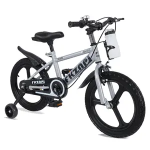 Kids Bike 16 Inch – High Carbon Steel Frame, Magnesium Alloy Wheels, Training Wheels with Night Glow, Adjustable Seat, Water Bottle – Girls & Boys Bicycle Ages 3-9, Toddler Bike