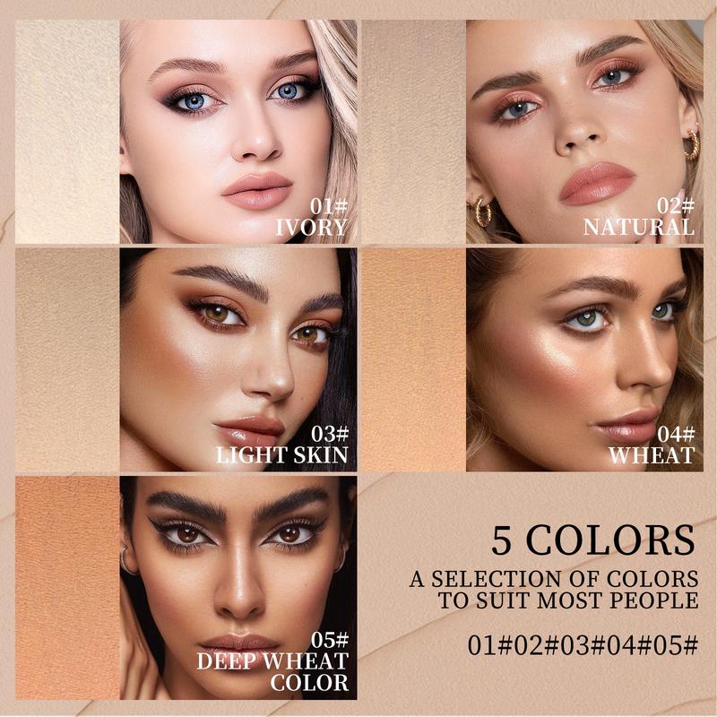 Dual-Ended Foundation Stick  5 Shades, 2-in-1 Concealer&Highlighter – hides acne marks, shapes nose, nourishes, stays all day! Great daily gift! Makeup Cosmetic concealer Flawless