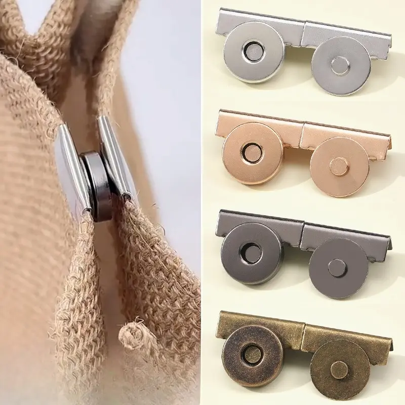 14 Magnetic Buckles, No Seam Installation Buckle, Professional Clothing, Luggage, Curtains Special Fast Firmware, Multi-color DIY Handmade Accessories, Durable Metal Decoration Buckle, Sewing Enthusiast Material Set