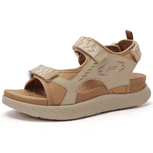 Women's Arch Support Casual Sandals - Adjustable Nylon Upper Platform Sports Footwear for Hiking, Walking, Summer Outdoor Activities