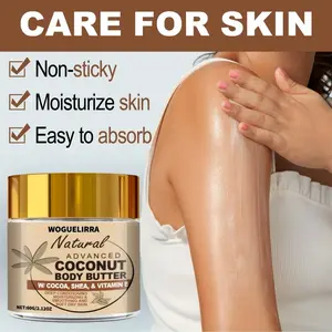 Coconut Cocoa Oil Hyaluronic Acid Body Lotion, Intensive Hydrating Moisturizing Cream, Deeply Nourishes Skin, Non-Greasy, Suitable for All Skin Types