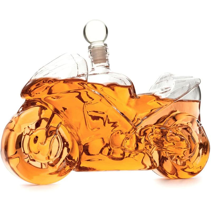 Sport Bike Decanter - 750ml Glass Motorcycle Shaped Decanter