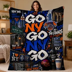 Go NY Go NY Go Throw，Super Soft Fleece Blanket, Suitable For Multiple Scenes, Perfect For Sofas, Beds, Cars, And Offices, Skin-Friendly And Safe For Any Skin Type, An Ideal Gift For Everyone.