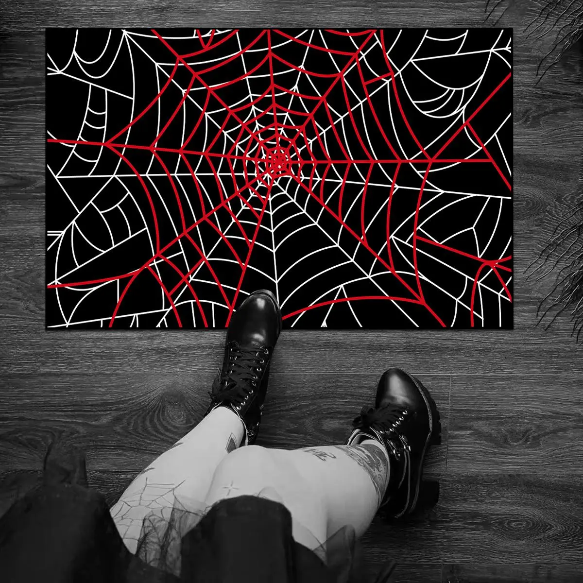 Spider Web Pattern Rug, Non-slip Soft Floor Mat, Decorative Carpet for Home Living Room Bedroom, Area Rug, Room Decor, Home Decor, Geometric Pattern Rug, Indoor Area Rugs