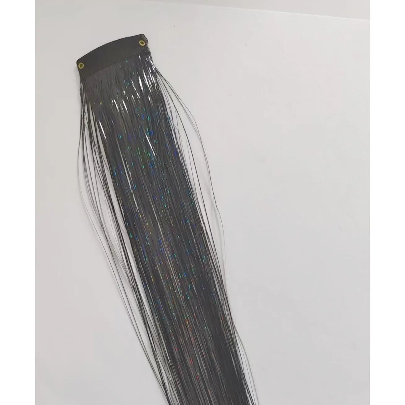 Shiny Metallic Clip in Hair Extensions Laser Colored Highlight Wig Pieces for Women Party Daily Use Shiny Metallic Clip in Hair Extensions Laser Colored Highlight Wig Pieces for Women Party Daily Use