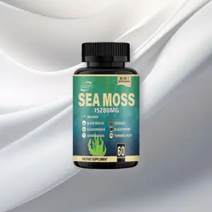 Sea Moss Supplement Capsules 15,280mg with Sea Moss, Echinacea, Ashwagandha, Bladderwrack, Ginger, Burdock Root for Immune Boost, Skin Glow, Energy Enhancement(60 Capsules)