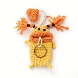 Handmade Crochet Sausage Monster Key Cover