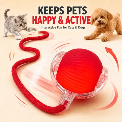 Smart Self-Rolling Cat Toy Ball,Rechargeable Motion Activated Teaser,Indoor Cat Entertainment Hack,USB Rechargeable, 100g, Motion-Activated Instant Play, Auto-Roll, Bird Chirping & Lights, Prevents Boredom, Anti-Depression Aid Pet Gift