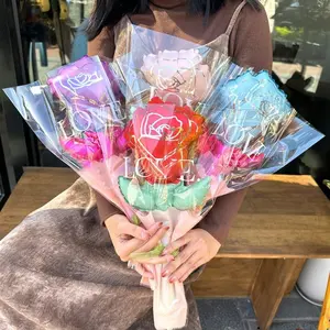 Rose Bouquet Balloon, 5 Counts/set Romantic Rose Balloon, Flower Balloon for Wedding Birthday Festival Party Decoration