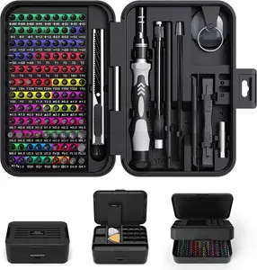 Mini Precision  Set with Color-coded , 132 in 1   Repair Tool Kits with Storage Box, 108 Bits,Small Manual Screw Driver Toolkits for //iPad/Table