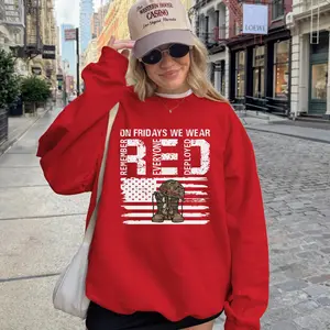 On Friday We Wear Red Shirt US Flag, Remember Everyone Deployed Shirt
