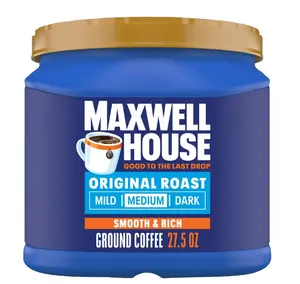 Maxwell House Original Medium Roast Ground Coffee, 27.5 oz Canister, Medium