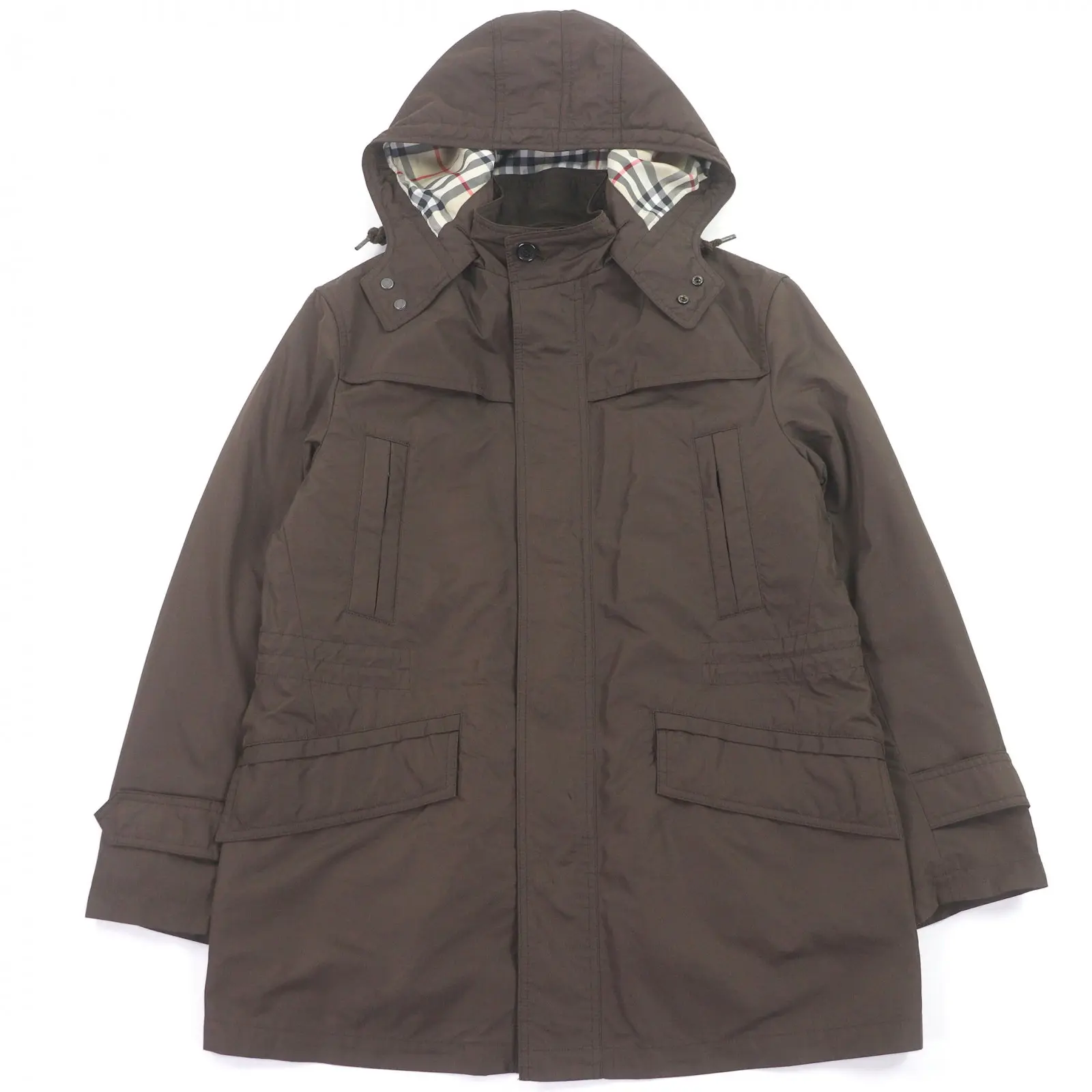 Pre-owned BURBERRY Polyester Small Leather Goods London Nylon Leather Hooded Jacket