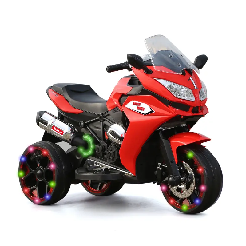 12V Electric motorcycle ride on motorcycle Three lighting wheels electric toys Boys Girls Motorcycle Battery Motor Bikes Rechargeable 3 Wheels Ride on Electric Motorcycle