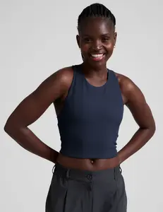 Refocus Ribbed Cropped Tank