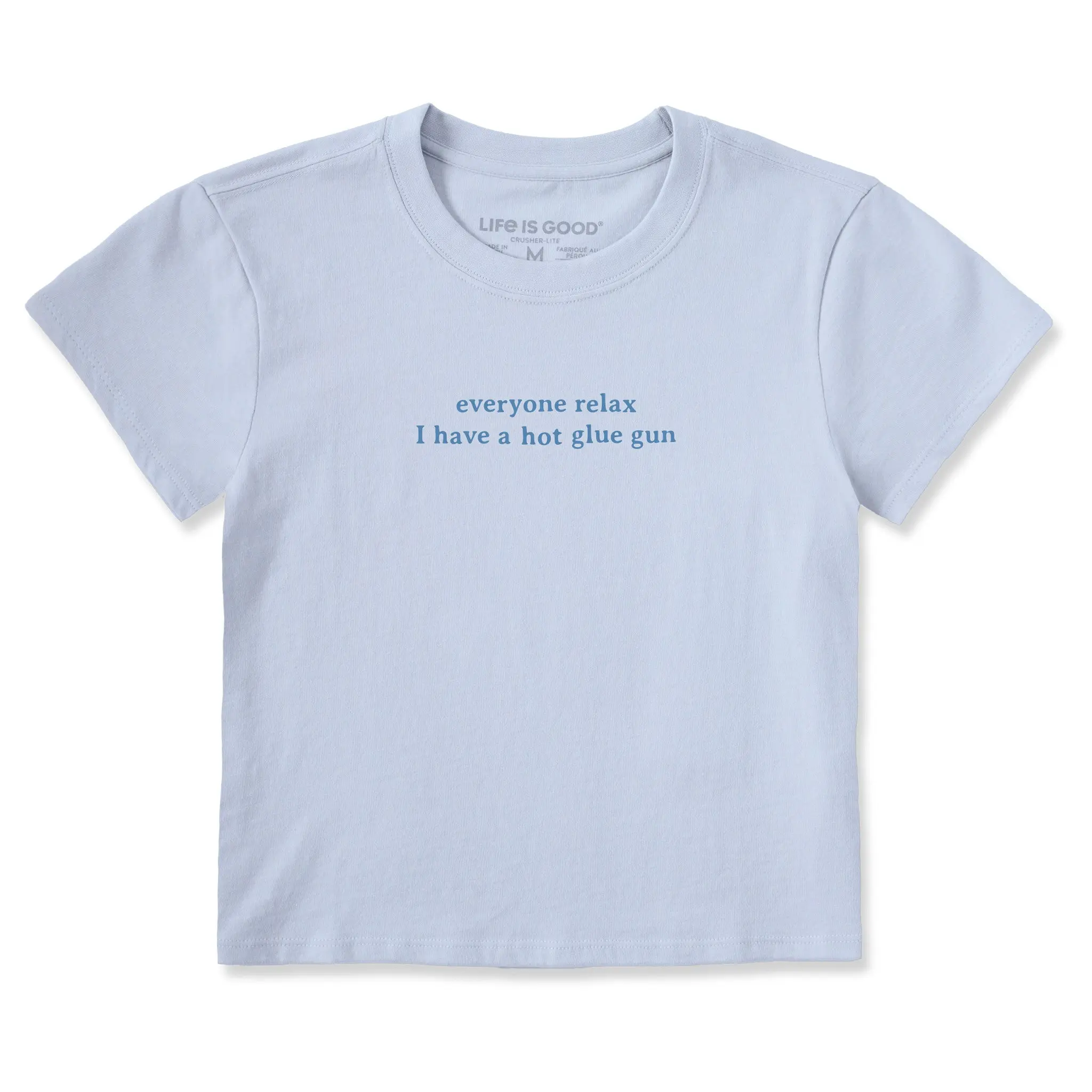 Women's Everyone Relax Hot Glue Gun Crusher-LITE Shrunken Tee