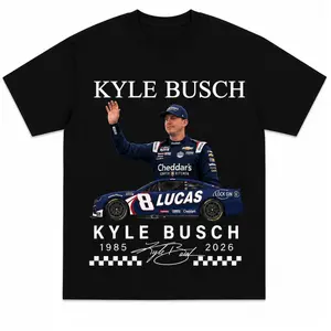 Kyle Busch Memorial 1985-2026 Shirt - RIP NASCAR Legend Graphic Tee | Vintage Rowdy Nation Tribute Apparel For Racing Fans