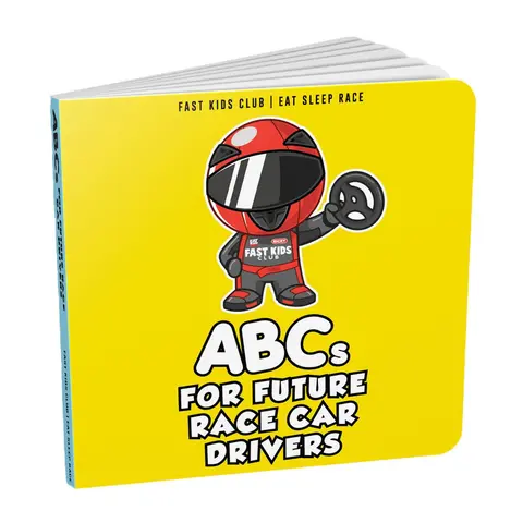ABC's For Future Race Car Drivers Book - Early Learning Book - For Parents & Grandparents of the next generation of racers. Start them young!