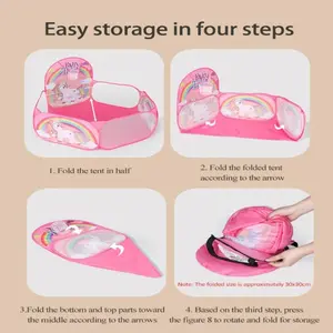 Foldable Ball Pool, Indoor Play Tent, Indoor Playhouse, Foldable Kids Ball Pit with Storage Bag, Perfect Creative Fun Gift