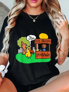 100% Cotton Unisex Ice Fresh Lemonade Got Any Grapes Duck Funny Gift T-Shirt