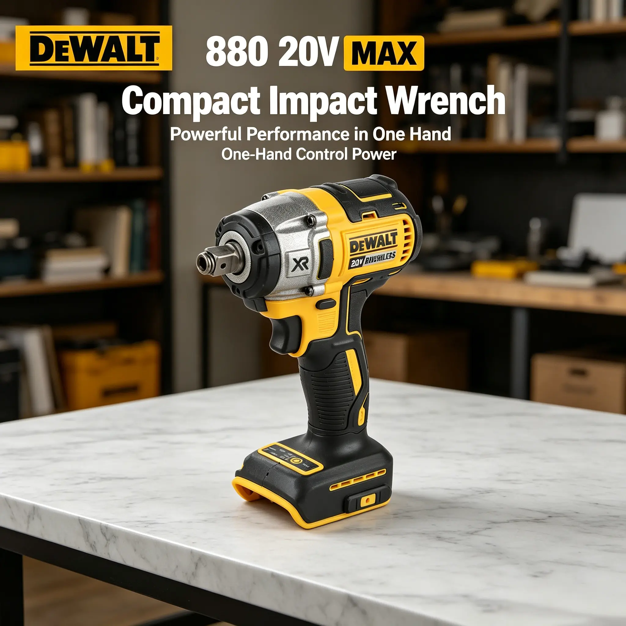 DEWALT DCF880 20V MAX Brushless Impact Wrench. Multi-speed, 3800 IPM impact rate. Ideal for tradesmen & DIYers tackling heavy-duty tasks. High Power Tool Cordless tools tools for mechanics construction tools tool kit set mechanic tools