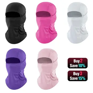 Balaclava Face Mask 5-Pack, Summer Cooling Neck Gaiter & Sun Shield, Breathable Motorcycle Scarf for Men/Women