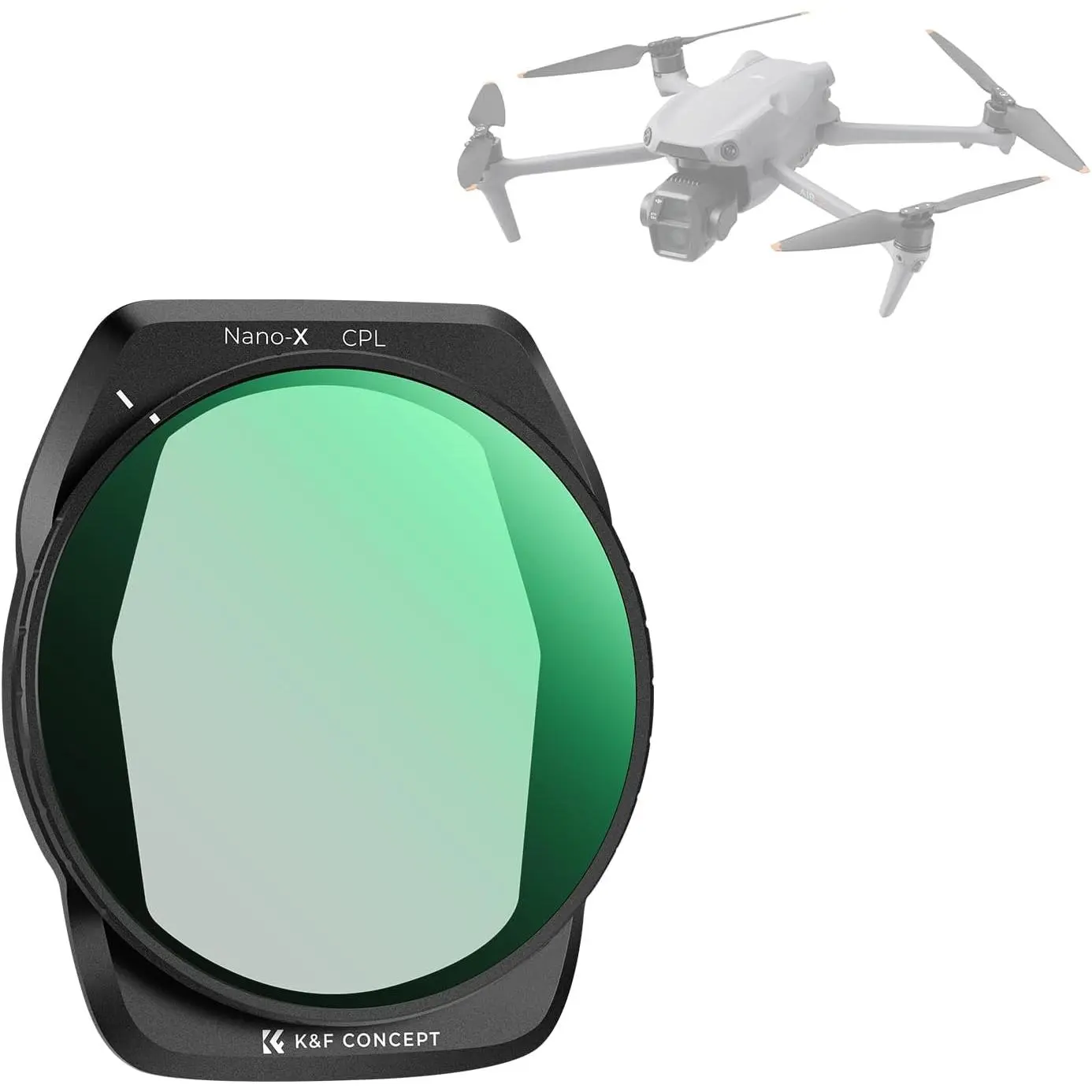 K&F Concept CPL Filter Compatible with DJI Air 3S, Drone Lens Polarizers Filters for Air 3s, Lightweight Multi-Coated Top Optical Glass Filter Drone Camera Lens Accessories