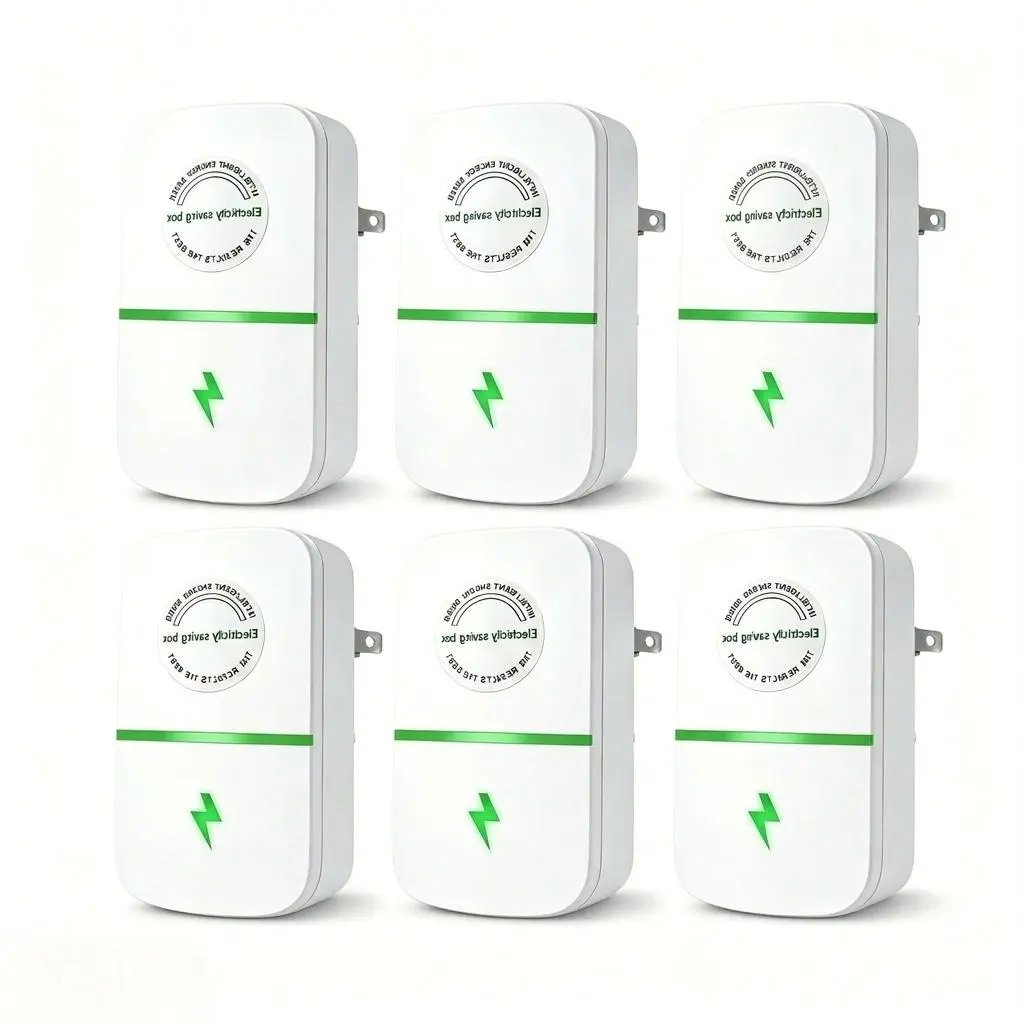 2PCS/4PCS US Plug Indoor Plug-In Power Box Saver, 2026 Updated Design, 90-250V Input, Easy-to-Use for Home Appliances wall energy saving powersaver Electricity Saver Box electrical equipment voltage optimization range efficient office