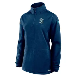 Seattle Kraken Womens AP Rink LW Quarter Zip Navy