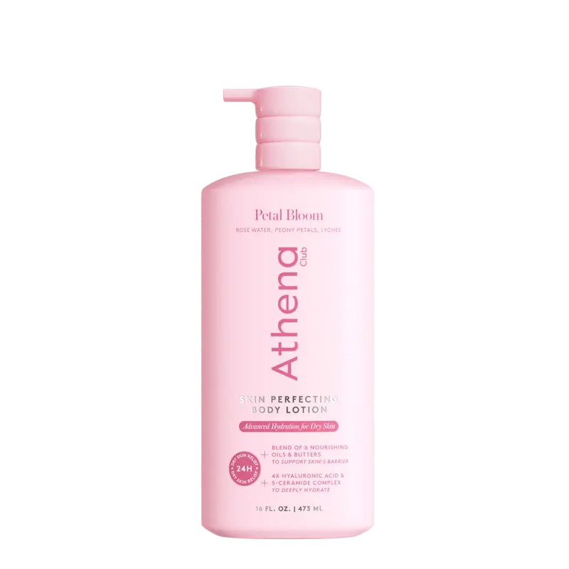 Petal Bloom - Athena Club Skin Perfecting Body Lotion | 24-Hour Hydration | Fast-Absorbing | Strengthens Skin | Dermatologist Tested