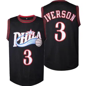 Iversen FranNy men's Basketball Jersey #3 Antique Embroidery Sleeveless Breathable Sports Basketball Jersey