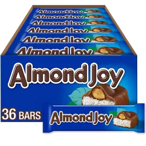 Almond Joy Coconut and Almond Chocolate Candy Bars 1.61 oz 36 Count Bulk Box Kosher Gluten Free Perfect for Graduations Fundraising Events