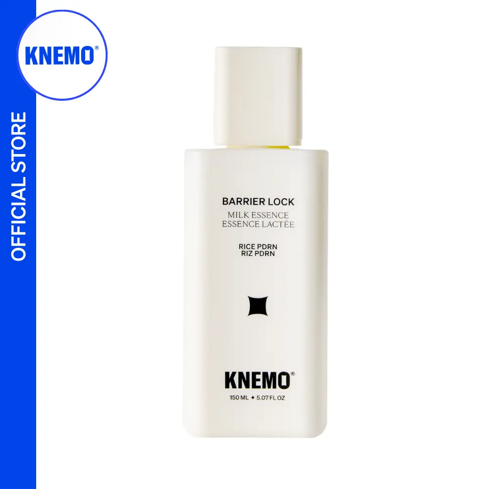 KNEMO Barrier Lock Rice PDRN Milk Essence - Vegan Beauty Product, Biomimetic Hydrating Serum with 6-Ceramides for Barrier Support & Repair, Non-Comedogenic for Dry Skin, Opaque, Boosts Soft & Dewy Skin, Soft Skin