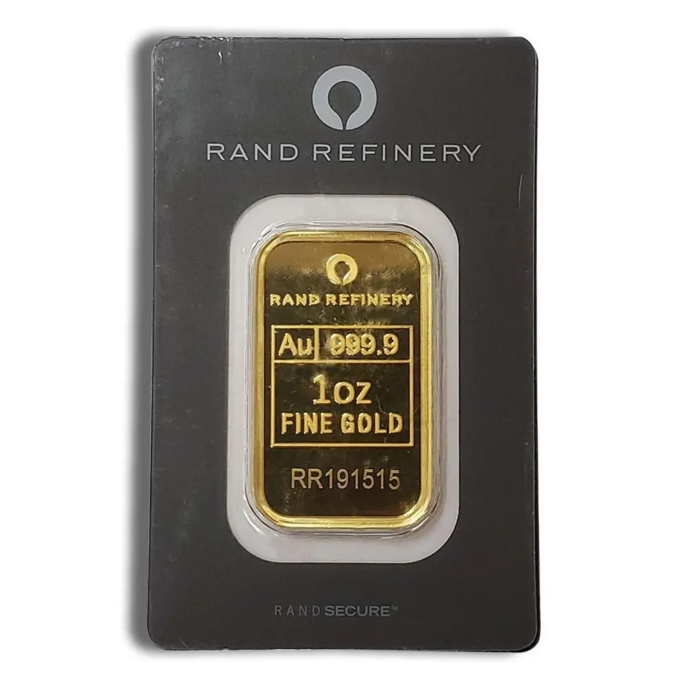 1 oz Gold Bar - Rand Refinery (Carded)