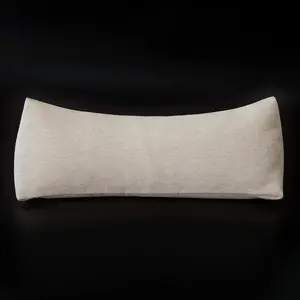 Buckwheat  Support Pillow   Cylinder Bolster Pillow,Buckwheat Hulls Adjustable Roll Pillow,  for  and Side Sleepers Round Pillows for Lunch Break beige, 6*15 inch