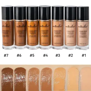 Micolor 7 Shades of Liquid Foundation Natural Matte Finish Waterproof Long Lasting Oil Control Conceals Dark Circles Pimple Scars All Skin Tones Make Up