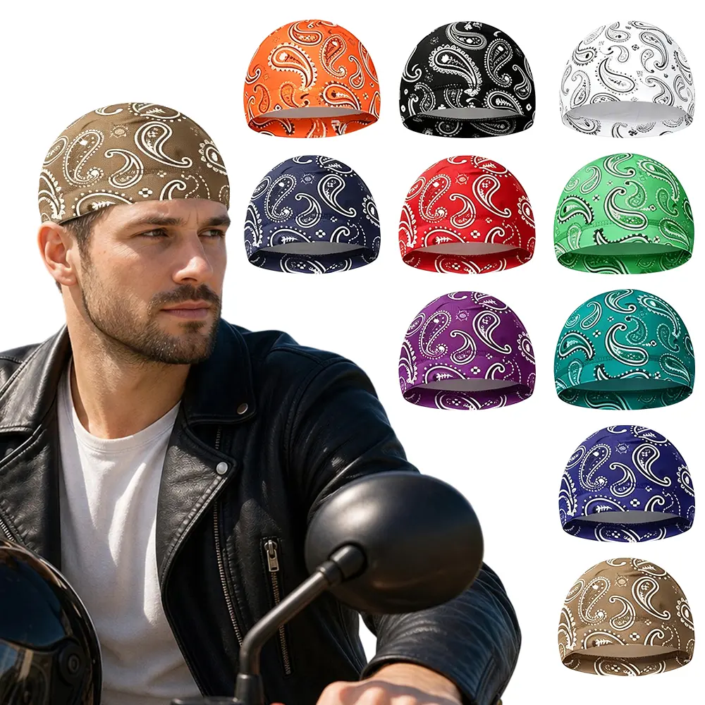 10 Packs Cooling Skull Cap Bulk Helmet Liner Hard Hat Liner Cycling Wicking Beanie Outdoor Head Wrap for Men Women Suitable for Running, Biking, Mountaineering, Walking, Hiking, Jogging and Many Other Outdoor Activities