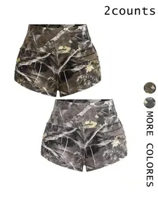 Women's Plain / Camo / Striped Print Shorts, Casual Comfy Breathable Shorts for Daily Wear, Casual Fashionable Shorts, Ladies Bottoms for All Seasons, Shorts for Women, Women's Shorts, Womenswear, Casual Streetwear Shorts, Camouflage
