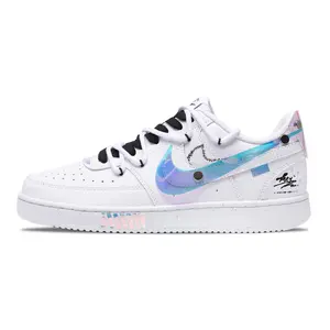 Nike Court Vision 1 Low-Top Sneakers for Men with Reflective and Color-Shifting Leather, Slip-Resistant and Cushioned Trending Shoes, House White Official Shoes to Get / Maison Mihara