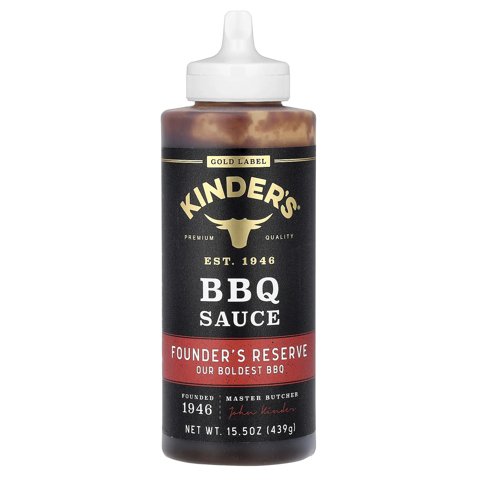 KINDER'S Gold Label, BBQ Sauce, Founder's Reserve, 15.5 oz (439 g)
