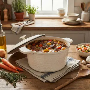 5 Qt Dutch Oven Pot with Lid, Nonstick Ceramic Stock Pot, 10-in-1 Cooking Pot for Bread Baking, Stovetop, Oven, and Dishwasher Safe, 100% Toxin-Free
