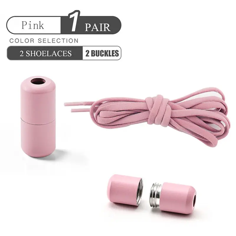 Elastic No Tie Shoelaces Semicircle Shoe Laces For Kids and Adult Sneakers Shoelace Quick Lazy Metal Lock Laces Shoe Strings
