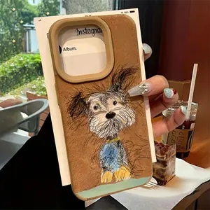 Phone Case: Fluffy Messy Puppy Skin-Friendly Sticker, High-Value, Stylish, Perfect Gift for Friends and Family. Suitable for iPhone 12/12 Pro/12 Pro Max/13/13 Pro/13 Pro Max/14/14 Pro/14 Pro Max/15/15 Pro/15 Pro Max/11/11 Pro/11 Pro Max/14 Plus/15