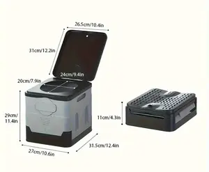 Inodoro Portabl - Compact, Easy to Clean, Eco-Friendly Plastic, Resistant to Any Terrain, Quick Cleaning System