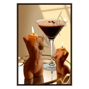 Dark Roast Soft Curves - Smard Black Wall Art Print/ Canvas for Home /Office Decor