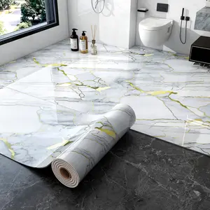 Self-Adhesive Waterproof Tile Wall Stickers, Moisture Resistant & Moldproof, Thickened Marble Pattern Wallpaper for TV Background Decoration