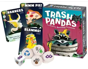 Gamewright - Trash Pandas - The Raucous Raccoon Push-Your-Luck Card Game, Ages 8+, 2-4 Players