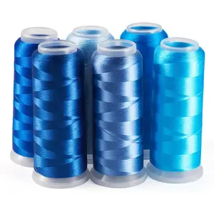 Embroidery Velvet Silk 6 Roll Yarn for Crocheting 0.3mm for Sewing DIY Embroidery